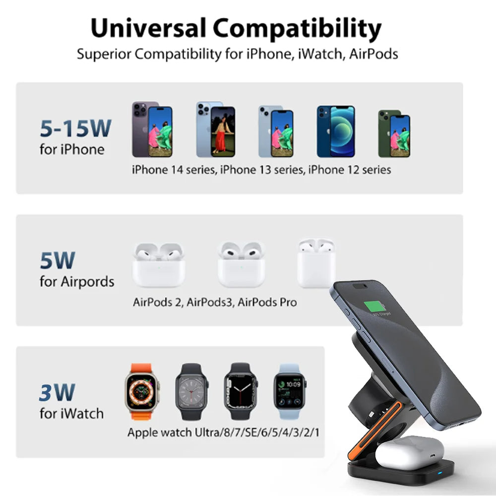3 in 1 Foldable Charging Station 3 in 1 Foldable Charging Station